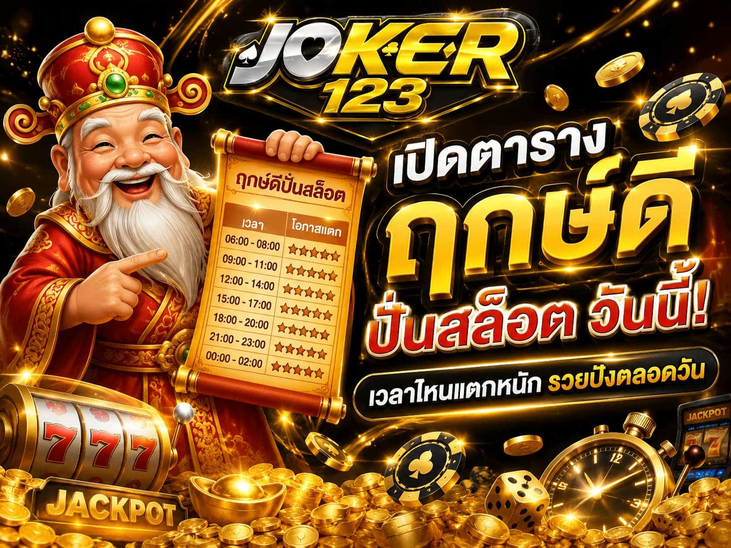 ฤกษ์ดีปั่นสล็อต วันนี้!