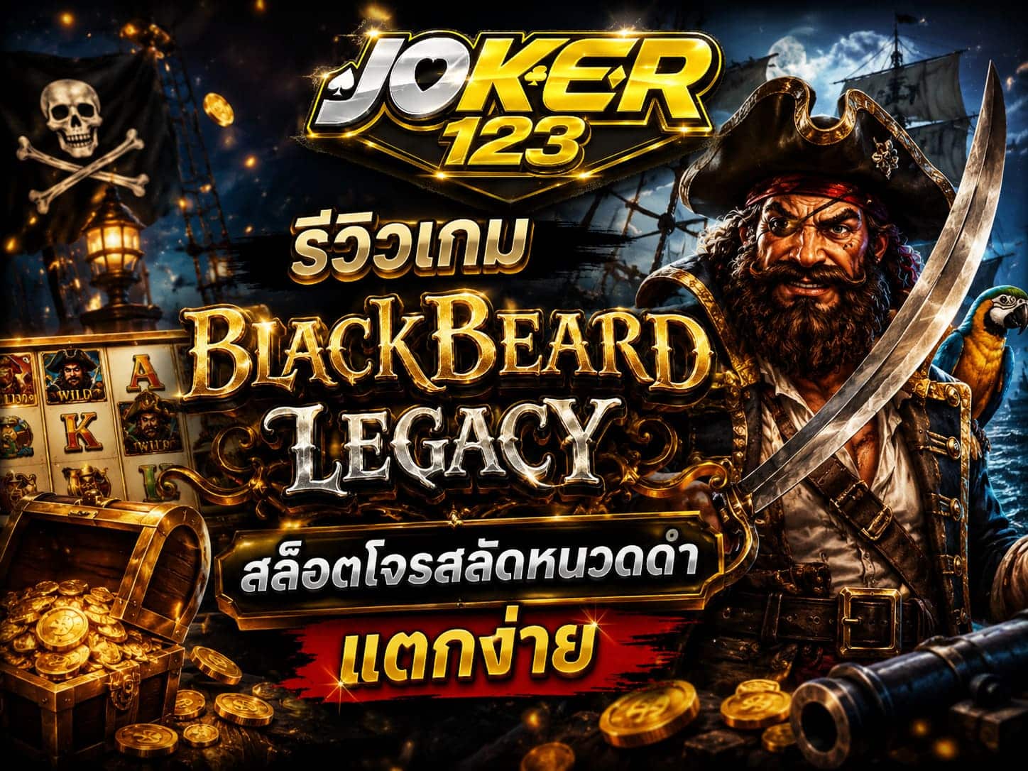 รีวิวเกม Black Beard Legacy สล็อตโจรสลัดหนวดดำ