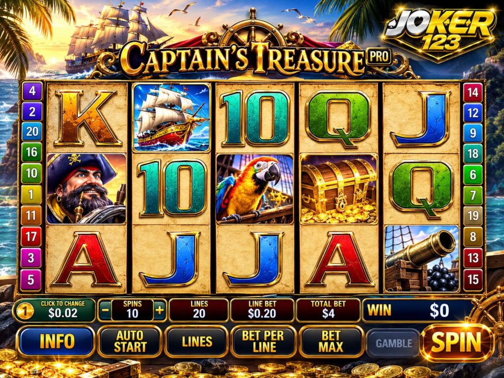 รีวิวเกม Captain's Treasure สล็อตคลาสสิก