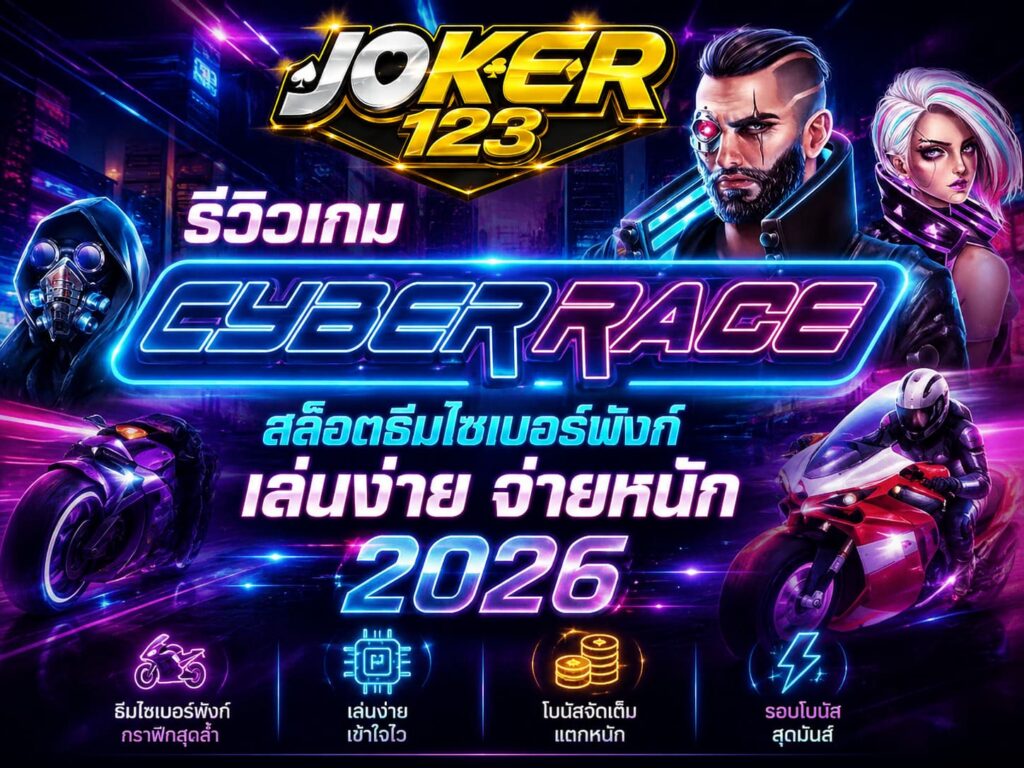 รีวิวเกม Cyber Race สล็อตธีมไซเบอร์พังก์ เล่นง่าย จ่ายหนัก 2026 – JOKER123