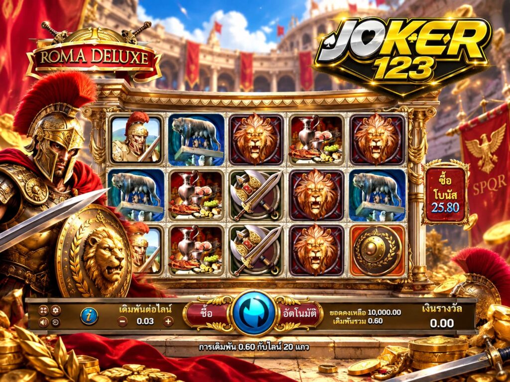 รีวิวเกม Roma Deluxe ธีมการต่อสู้ในกรุงโรมเวอร์ชันใหม่