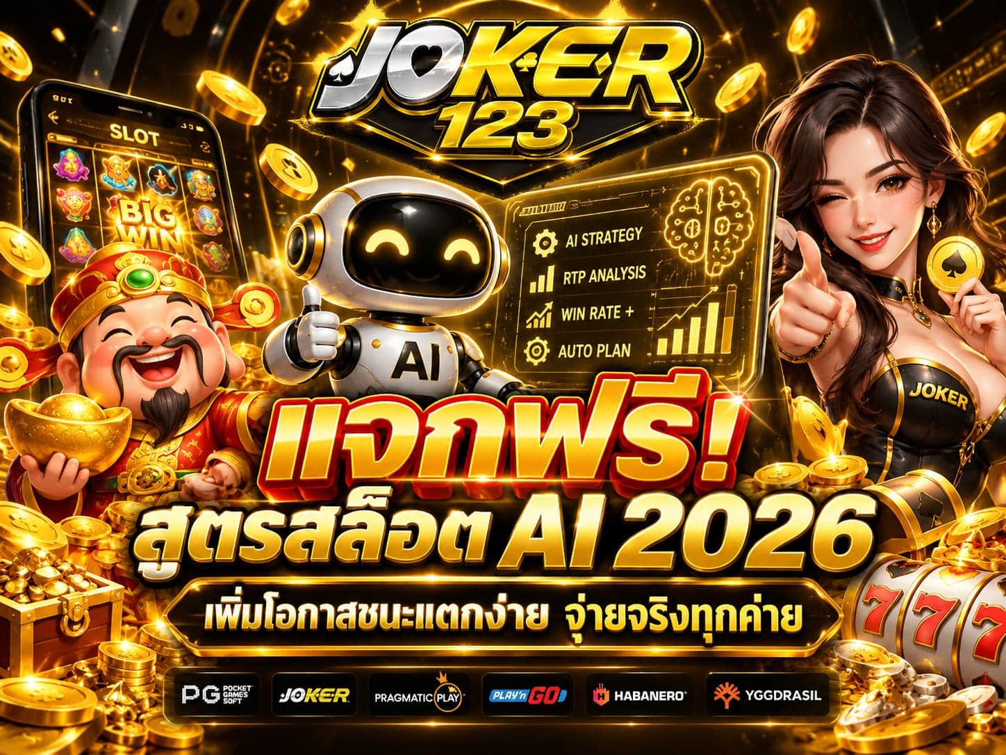 แจกฟรี! สูตรสล็อต AI 2026 ฟรี