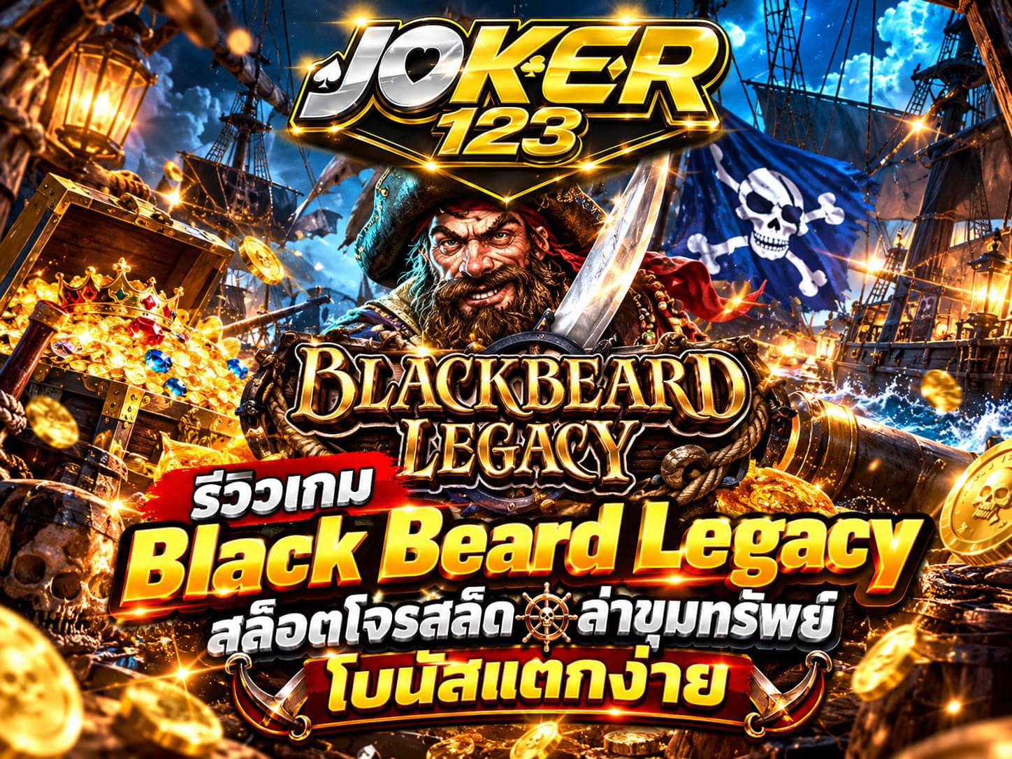 รีวิวเกม Black Beard Legacy สล็อตโจรสลัด