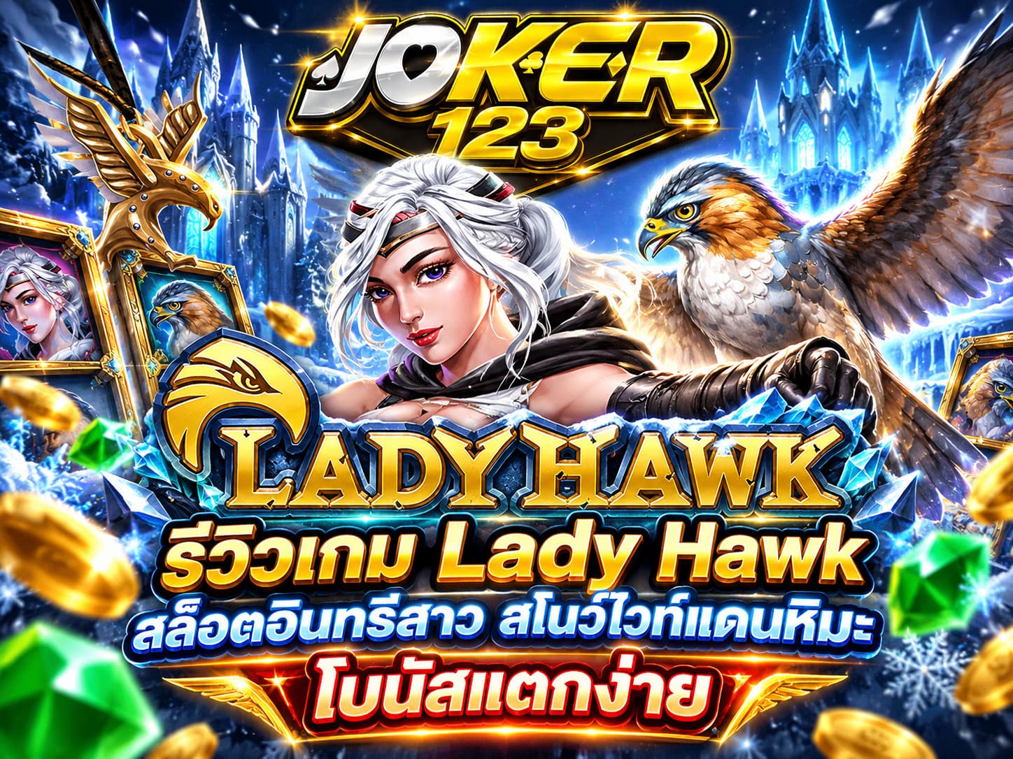 รีวิวเกม Lady Hawk สล็อตอินทรีสาว