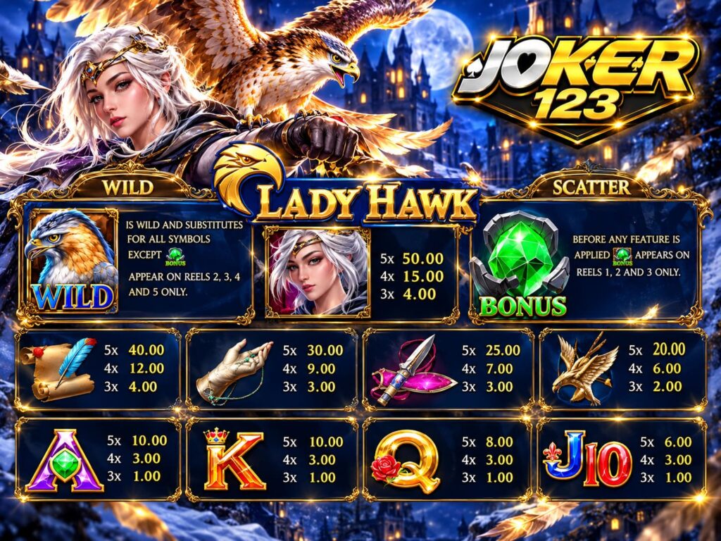 รีวิวเกม Lady Hawk อัตราการจ่ายเงินรางวัล